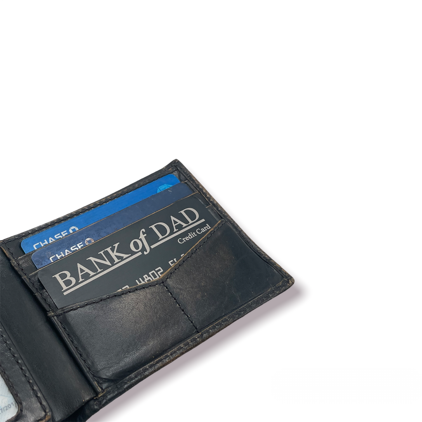 Aluminum "Bank of Dad" Wallet Size Personalized Credit Card